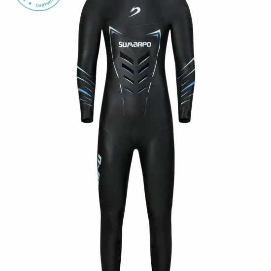 Sumarpo N-Joy Eco heren triatlon wetsuit voor open water zwemmen, ontworpen voor optimaal drijfvermogen en hydrodynamiek.