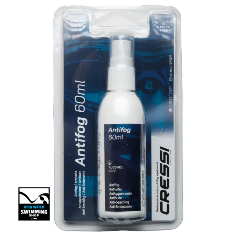 De cressi antifog spray is eenvoudig in gebruik voor als je gaat zwemmen