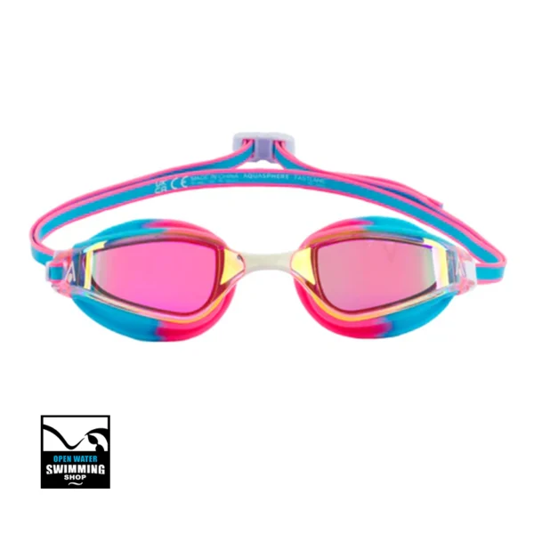 Aqua Sphere - Fastlane - Zwembril - Pink Iridescent Mirrored Lens -openwaterswimmingshop.nl