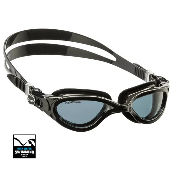 Cressi Flash zwembril met dark lens, transparante lens en comfortabele, verstelbare pasvorm voor zwemmen in zwembad en open water