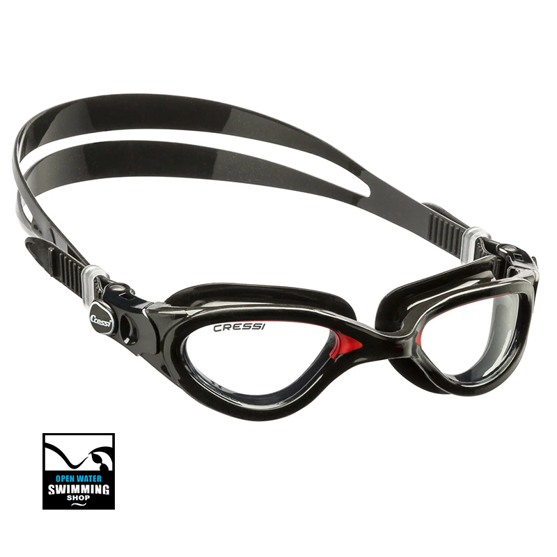 Cressi Flash zwembril met clear lens, transparante lens en comfortabele, verstelbare pasvorm voor zwemmen in zwembad en open water