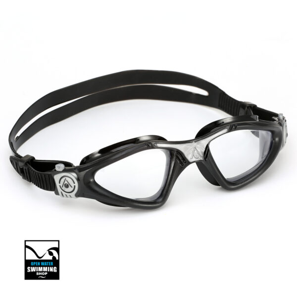 Aqua Sphere - Kayenne - Zwembril - Clear Lens - Black/Silver - EP1220115LC - openwaterswimmingshop.nl