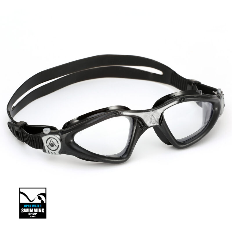 Aqua Sphere - Kayenne - Zwembril - Clear Lens - Black/Silver - EP1220115LC - openwaterswimmingshop.nl