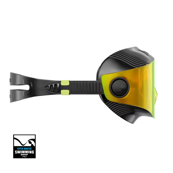 Defy Ultra-zwembril-aqua sphere-MS5420171LMY_DEFY.Ultra_YELLOWTITANIUM MIRRORED_02 SIDE-openwaterswimmingshop.nl