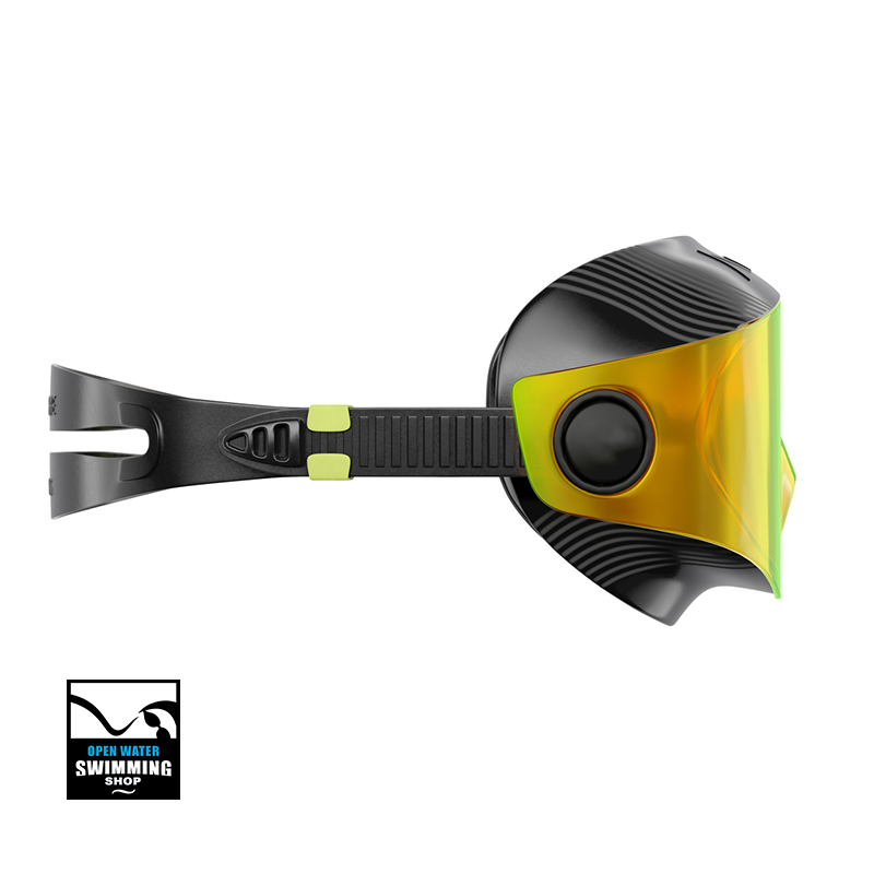 Defy Ultra-zwembril-aqua sphere-MS5420171LMY_DEFY.Ultra_YELLOWTITANIUM MIRRORED_02 SIDE-openwaterswimmingshop.nl