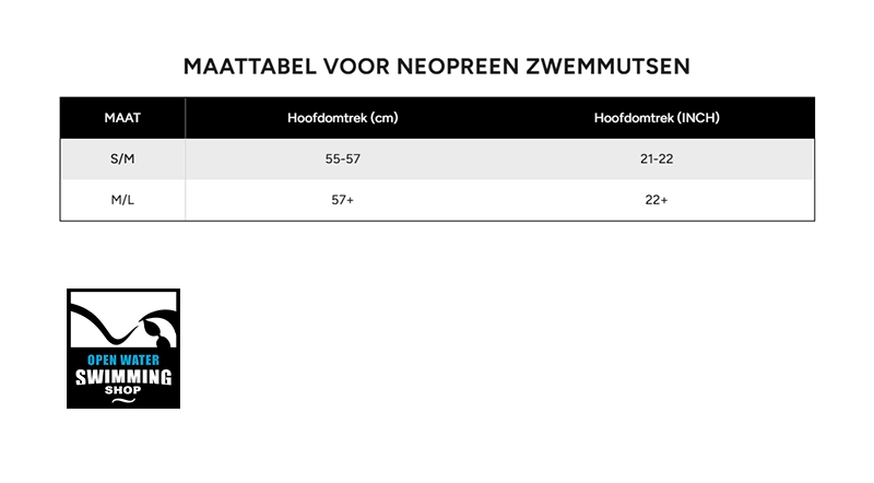 Thermische neopreen badmuts voor bescherming tegen koud water tijdens triatlon of open water trainingen