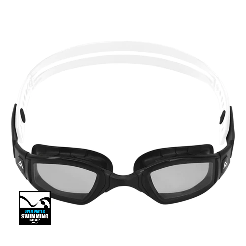 NINJA_EP3020109LD_BLACK-WHITE_LD_01-FRONT_openwaterswimmingshop.nl Aqua Sphere - Ninja - Zwembril - Dark Lens - Zwart-wit - EP3020109LD - openwaterswimmingshop.nl