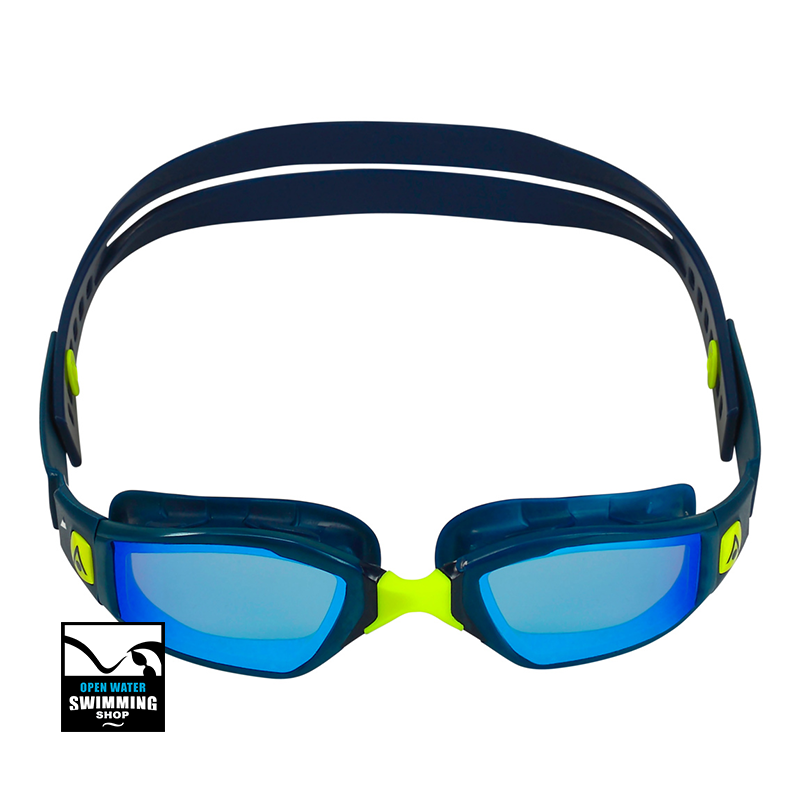 NINJA_EP3020404LMB_NAVY-NAVY_LMB _01-FRONT-openwaterswimmingshop.nl Aqua Sphere – Ninja – Zwembril - Blue Titanium Mirrored Lens - Blauw - EP3020404LMB - openwaterswimmingshop.nl
