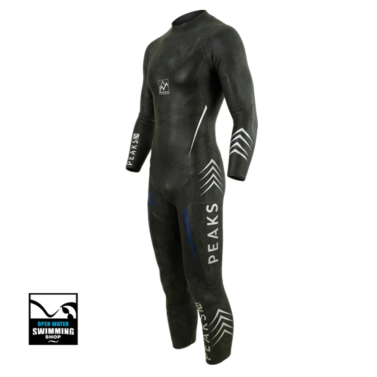 Peaks Azul wetsuit voor heren, ontworpen voor optimale prestaties in open water. Dit wetsuit voor triatlon biedt flexibiliteit en snelheid