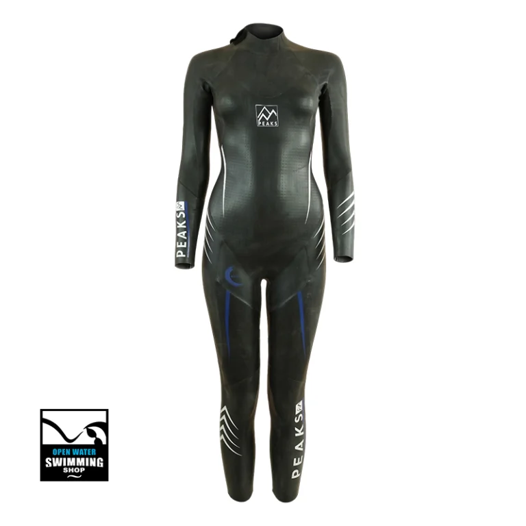 Peaks Azul wetsuit voor dames, ontworpen voor optimale prestaties in open water. Dit wetsuit voor triatlon biedt flexibiliteit en snelheid