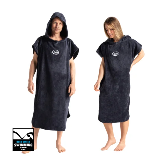 Robie Original Poncho van 100% Turks katoen met ruime capuchon.