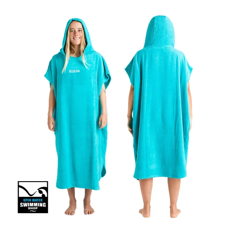 Robie Original Poncho van 100% Turks katoen met ruime capuchon.