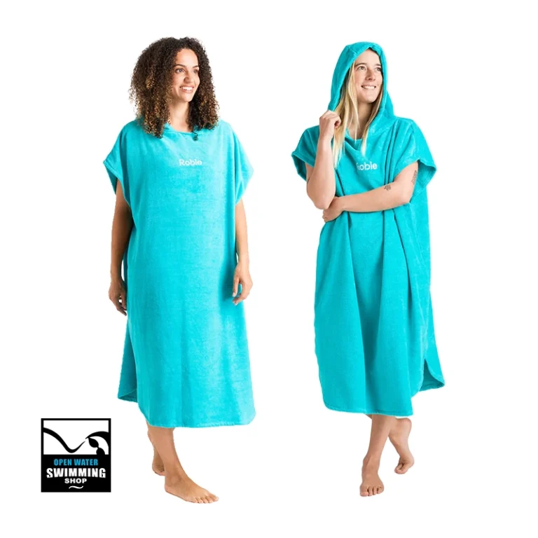 Robie Original Poncho van 100% Turks katoen met ruime capuchon.