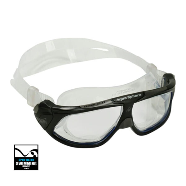 Aqua Sphere - Seal 2.0 - Zwembril - Clear Lens - Zwart - Grijs - MS1590110LC - openwaterswimmingshop.nl