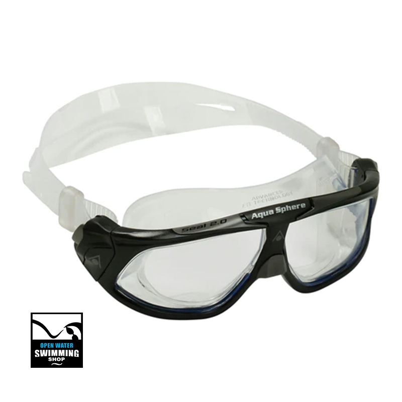 Aqua Sphere - Seal 2.0 - Zwembril - Clear Lens - Zwart - Grijs - MS1590110LC - openwaterswimmingshop.nl