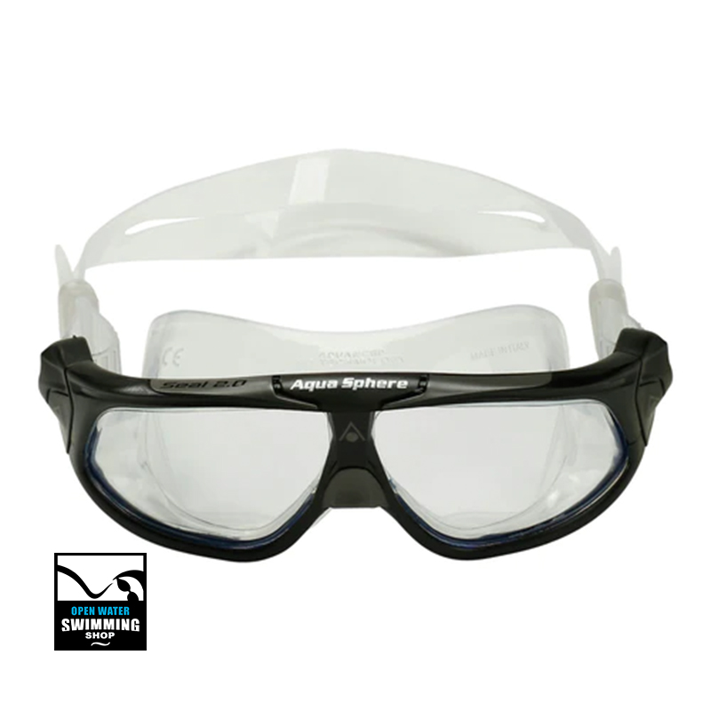 Aqua Sphere - Seal 2.0 - Zwembril - Clear Lens - Zwart - Grijs - MS1590110LC - openwaterswimmingshop.nl