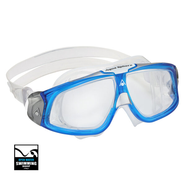 Aqua Sphere - Seal 2.0 - Zwembril - Clear lens - Blauw - Wit - MS5074109LC - openwaterswimmingshop.nl