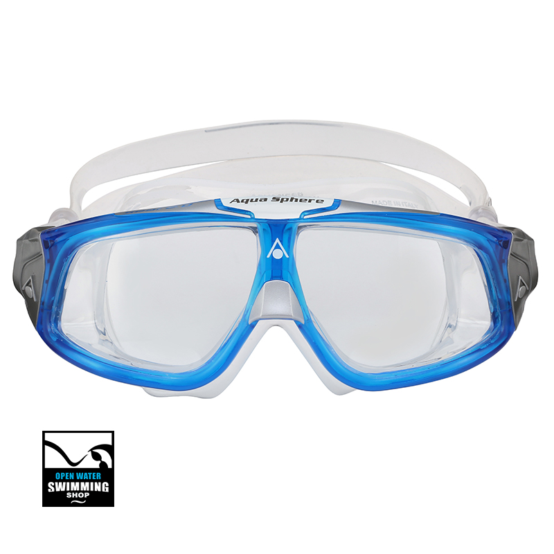 Aqua Sphere - Seal 2.0 - Zwembril - Clear lens - Blauw - Wit - MS5074109LC - openwaterswimmingshop.nl