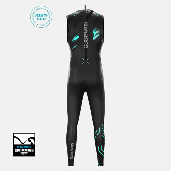 Sumarpo Nova Eco Heren Mouwloos-wetsuit-back-openwaterswimmingshop