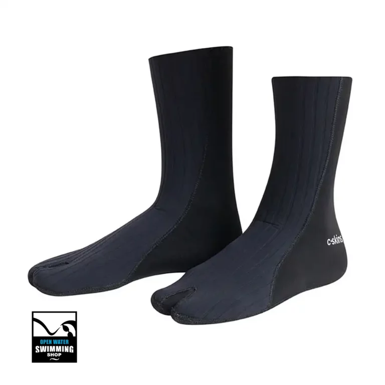 "C‑Skin neopreen zwemsokken, ideaal voor winterzwemmen en open water zwemtraining in koud water."