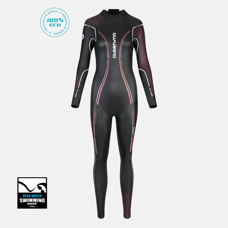 Sumarpo Race Eco heren triatlon wetsuit voor open water zwemmen, ontworpen voor optimaal drijfvermogen en hydrodynamiek.